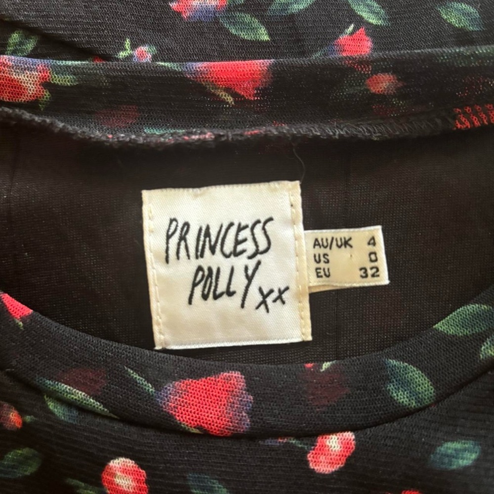 Princess Polly Black Floral Mini Dress - Picture 3 of 5